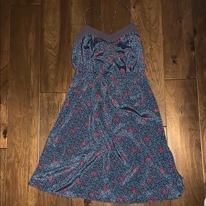 AEO Grey Floral Summer Mini Dress